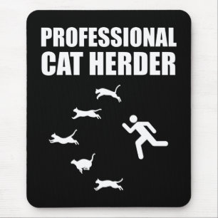 Mousepad Gatos Profissionais De Gato Engraçados