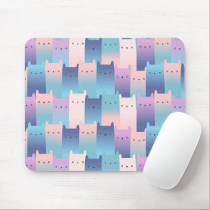 Mousepad Gatos rosas sem costura