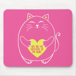 Mousepad Gatos são o Sol do Meu Pad do Mouse Cardíaco