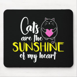 Mousepad Gatos são o Sol do Meu Pad do Mouse Cardíaco