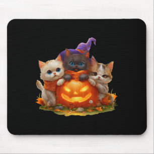 Mousepad Gatos vintage abóbora adorável gato temporada assu