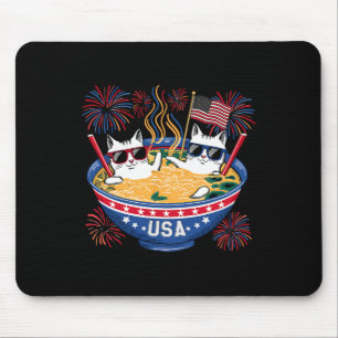 Mousepad Gats Ramen Patriotic American Flag Boys Girth