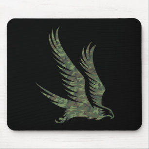 Mousepad Gavião Militar Camuflado Impressão Ave de Rapina V