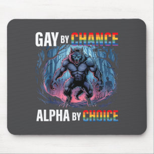 Mousepad Gay Por Acaso Escolha Alfa Lobo Engraçado Alfa Lgb