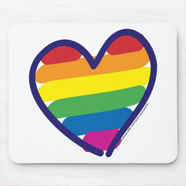 Mousepad GAY-PRIDE-HEART-In-catneato (Frente)