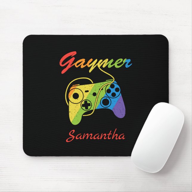 Mousepad Gaymer | Controlador de jogos Rainbow | Jogos (Com mouse)
