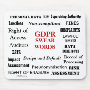 Mousepad GDPR juram piada engraçada irritante da
