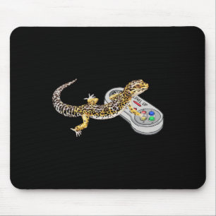 Mousepad Gecko Jogando Vídeo Jogo Lizard &amp; Répteis Gam