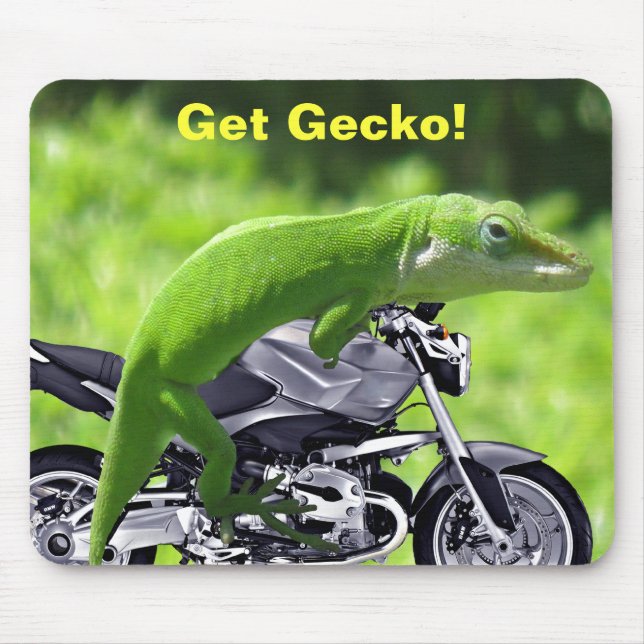 Mousepad Gecko Rider Verde Havaiano (Frente)