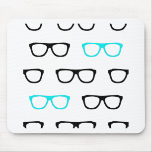 Mousepad geek azul de óculos geeks