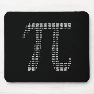 Mousepad Geek De Matemática Pi Day Ascii Pi 3.14