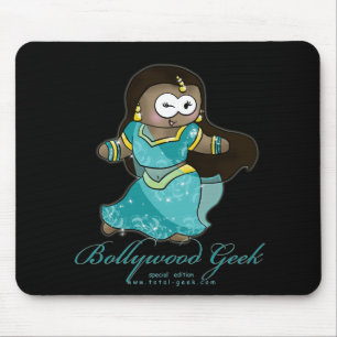 Mousepad geek do bollywood para a cópia preta, texto do
