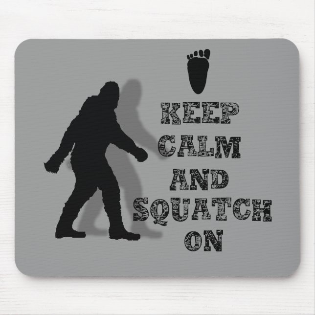 Mousepad geek nerd engraçado grande sasquatch (Frente)