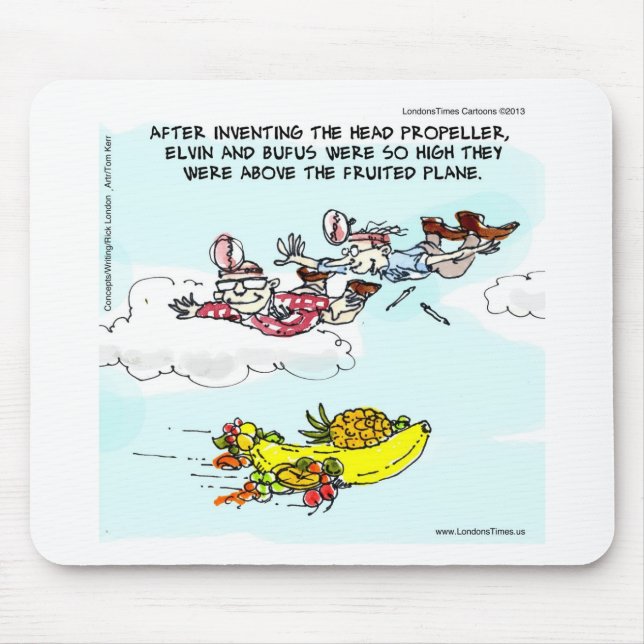 Mousepad Geeks Acima do Avião Frutado Engraçado (Frente)