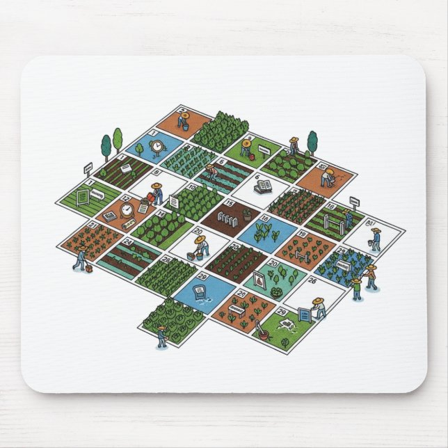 Mousepad Geeky Farming Grid - A Agricultura Conhece O Rato  (Frente)