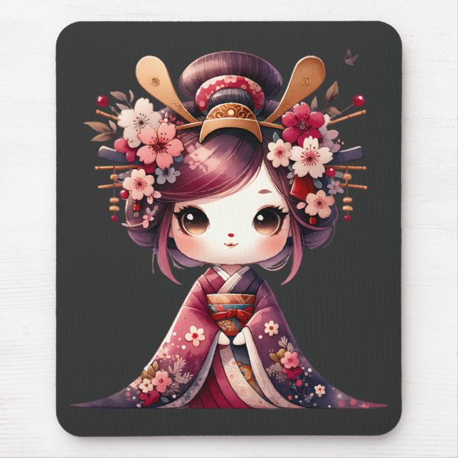 Mousepad Geisha Japonês Bonito (Frente)
