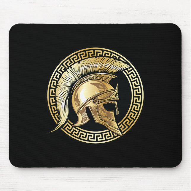 Mousepad Gelado Dourado Gladiador Esparta Grego (Frente)