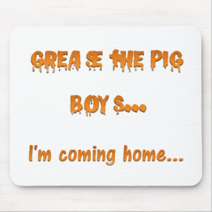 Mousepad Geleia os porcos, vou para casa.