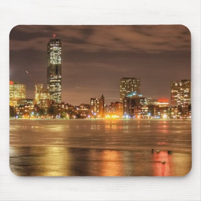 Mousepad Gelo derretido parcialmente em Charles River em (Frente)