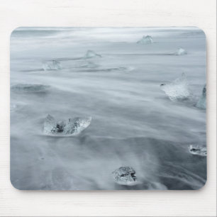 Mousepad Gelo e água em uma praia, Islândia