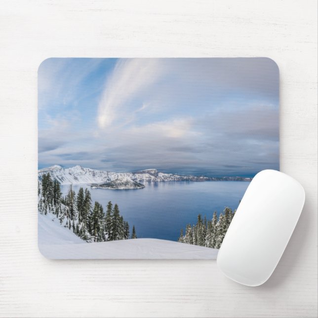 Mousepad Gelo e neve | Crater Lake Oregon (Com mouse)