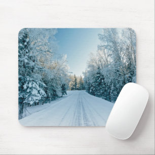 Mousepad Gelo e neve Frozen Winter Road Russia, Sibéria