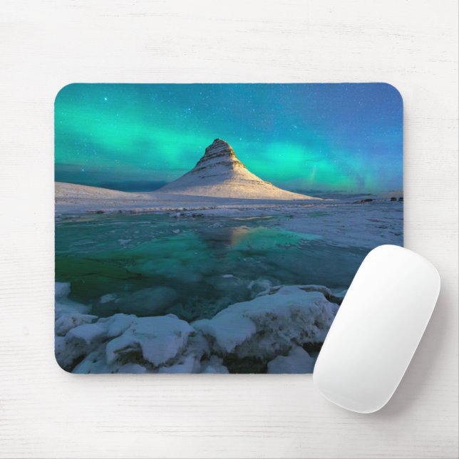 Mousepad Gelo e neve | Kirkjufall Mountain, Islândia (Com mouse)