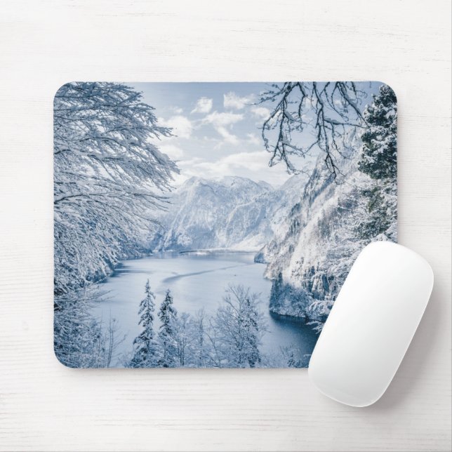Mousepad Gelo e neve | Lago Königssee, Alemanha (Com mouse)