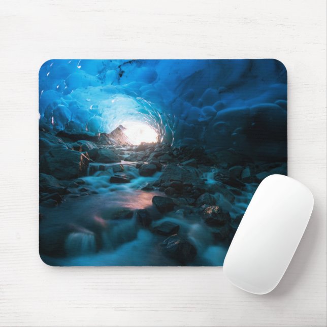 Mousepad Gelo e neve | Mendenhall Glacier, Juneau, Alasca (Com mouse)