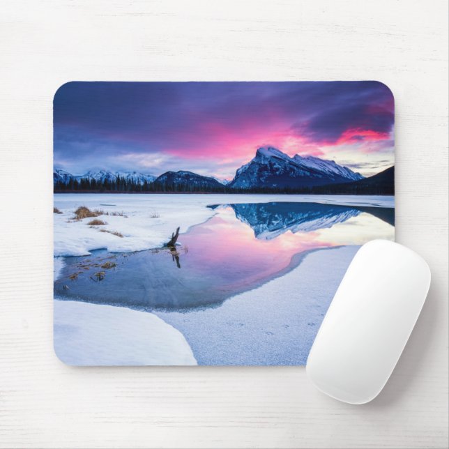 Mousepad Gelo e neve | Mt. Rundle, Canadá (Com mouse)