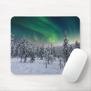 Mousepad Gelo e neve Paisagem de inverno, Finlândia