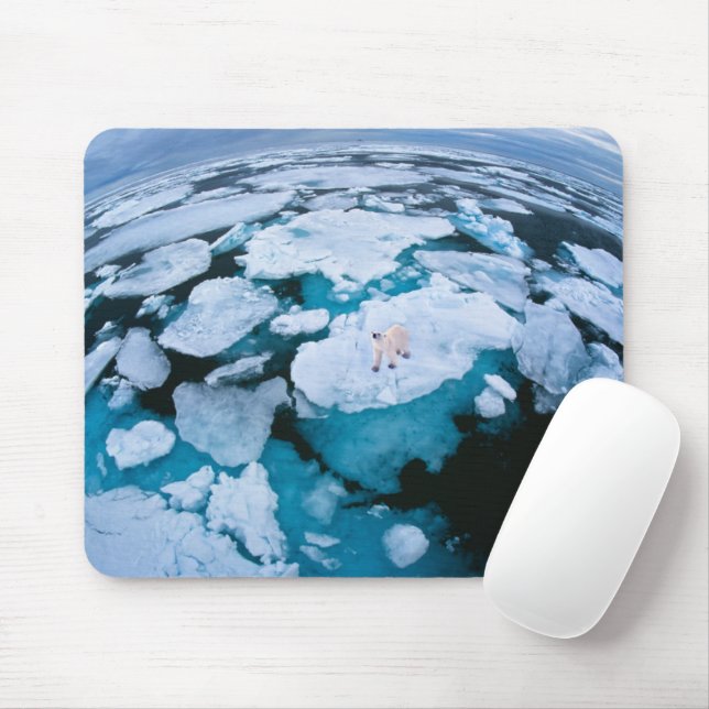 Mousepad Gelo e neve | Urso Polar, Oceano Ártico, Svalbard (Com mouse)