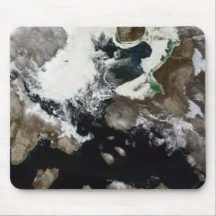Mousepad Gelo marinho e sedimento visíveis em Nunavut,