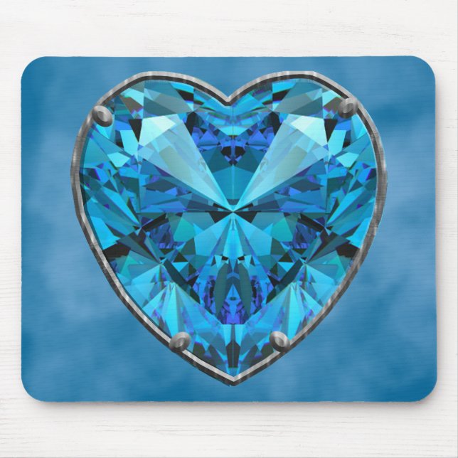 Mousepad Gema Coração Azul (Frente)
