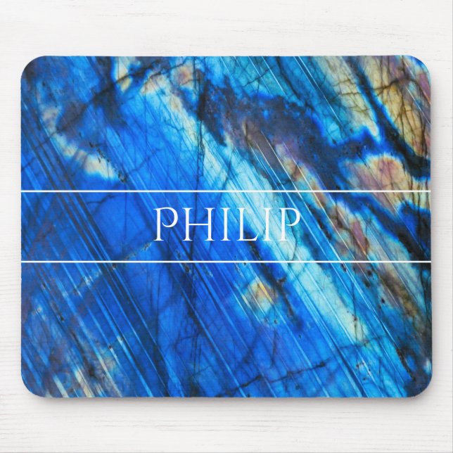Mousepad Gema mineral da labradorite elegante na moda (Frente)