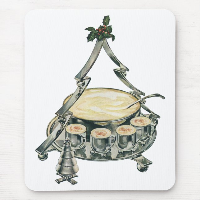 Mousepad Gemada em uma tigela de ponche de árvore de Natal  (Frente)