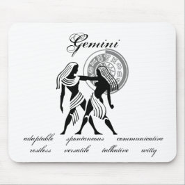 Mousepad Gemini personalizável traça o estilo grego Zodiac