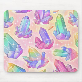 Mousepad Gems Kawaii - Padrão Cristal do Gótico Pastel