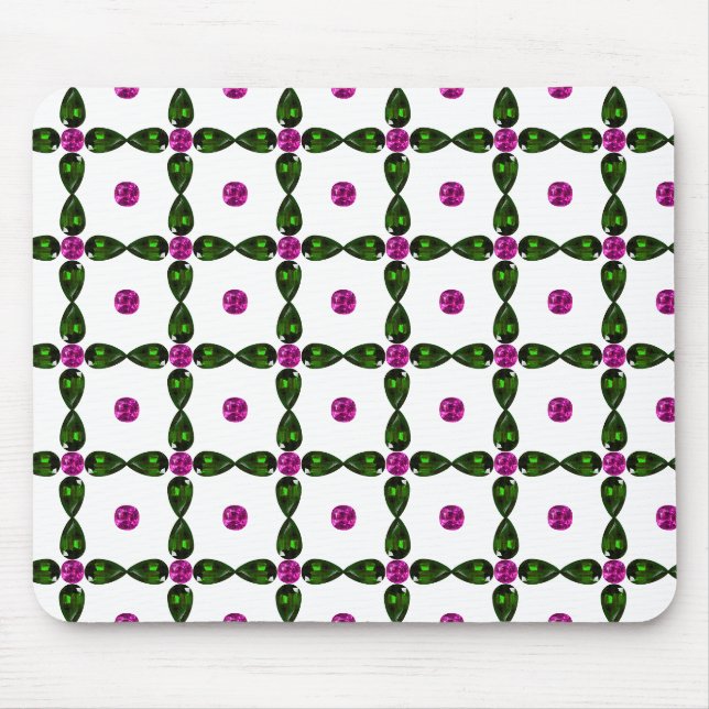 Mousepad Gemstone Art, Purple Green (Frente)
