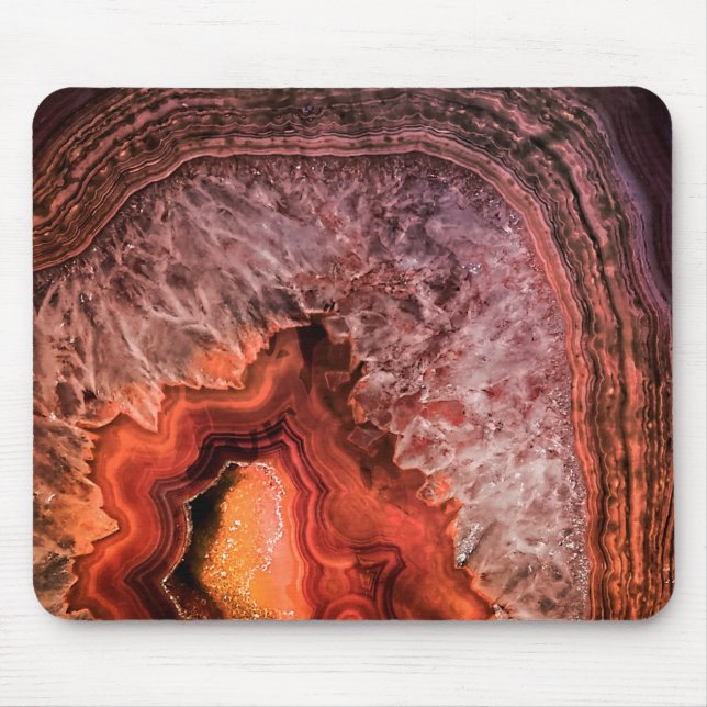 Mousepad Gemstone Mineral de Agato de Bronze Cobre (Frente)