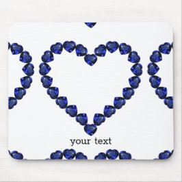 Mousepad Gemstone Sapphire Blue Heart