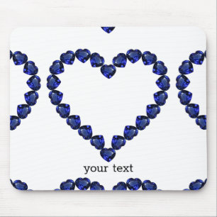 Mousepad Gemstone Sapphire Blue Heart
