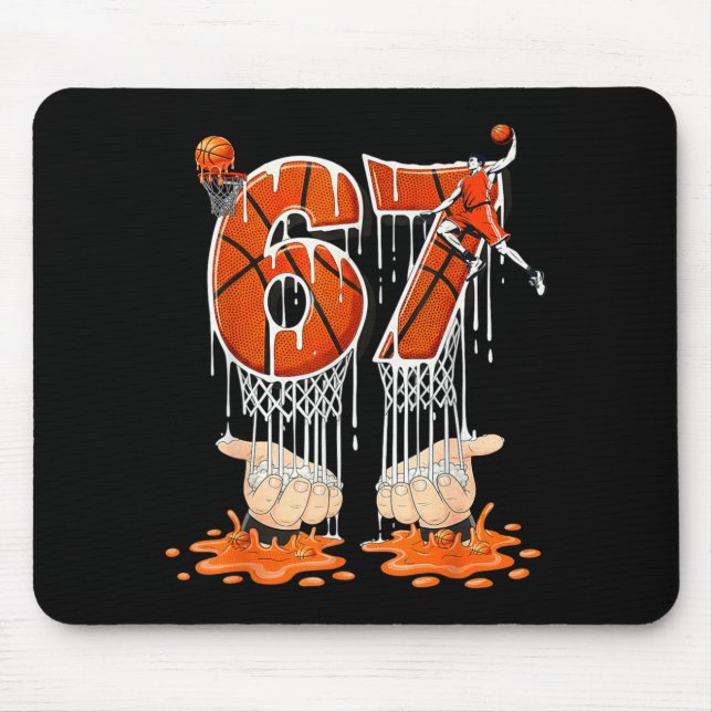 Mousepad Gen Alpha Slang Kids 67 Basketball Ice Cream Drip  (Frente)
