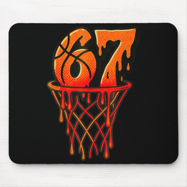 Mousepad Gen Alpha Slang Kids 67 Basketball Ice Cream Drip  (Frente)
