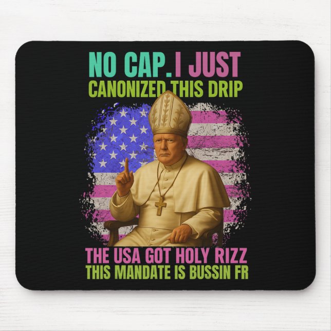 Mousepad Gen Alpha Slang Trump Como Vaticano Igreja Pope Re (Frente)