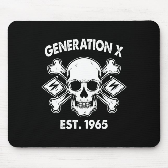 Mousepad Gen X 1965 I'm 97% Sure You Don't Like Me Skull (  (Frente)