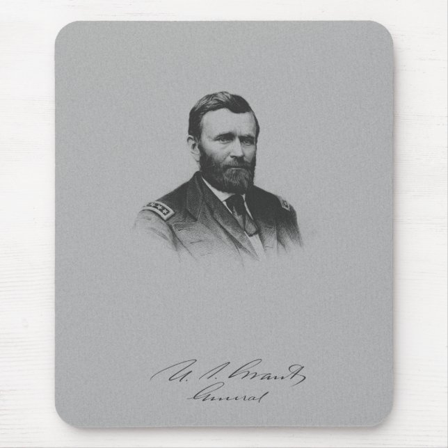 Mousepad General Ulysses S. Grant e sua assinatura (Frente)