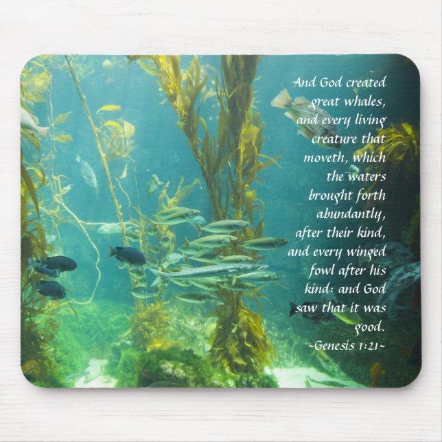 Mousepad Gênesis 1:21 Pacific Kelp (Frente)