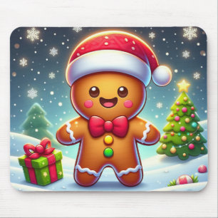 Mousepad Gengibre de Natal bonito/Pão de Pão de Pão de inve