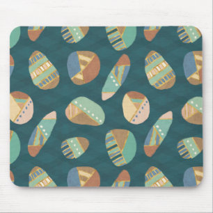 Mousepad Geo exterior XII teste padrão geométrico azul &